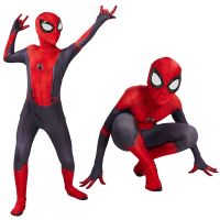 ♟ Superhero Deluxe Bodysuit Kids 3D Spiderman Mask Costume Kids Spandex Costume