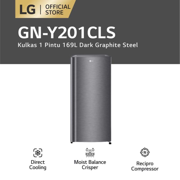 Lg Kulkas Pintu L Gross L Nett Warna Dark Graphite Steel