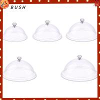 BUSH Transparent Dust-proof Round Dish Dessert Storage Tray Party Decoration Fruit Display Holder Dust-Proof Food Cover Cake Bread Plate Food Cover