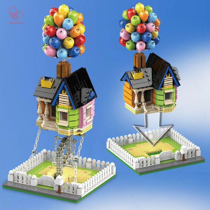 สินค้ามีจำหน่าย-cute-building-blocks-kit-modular-balloon-house-model-flying-balloon-house-tensegrity-sculptures-for-kid-and-adults-ht