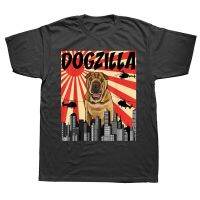 เสื้อยืดย้อนยุค Jepang Dogzilla Cina Shar-เสื้อยืด Pei