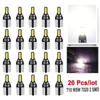 (Premium car)20ชิ้นอัตโนมัติ T10 Led เย็นสีขาว194 W5W LED 168ซังรถ Super Bright เลี้ยวด้านข้างป้ายทะเบียนแสงโคมไฟหลอดไฟ DC 12โวลต์