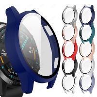 ZZOOI Matte Case for Huawei Watch GT 2 42MM 46MM Bumper Cover With Tempered Glass Smartwatch 9H Screen Protector film For Watch GT2