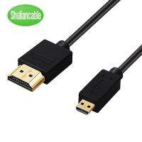 【ร้อน】 Shuliancable สายเคเบิลที่รองรับ Micro HDMI ชุบทอง2.0 3D 4K 1080P อะแดปเตอร์สายเคเบิลความเร็วสูงสำหรับกล้อง HDTV PS3 XBOX PC