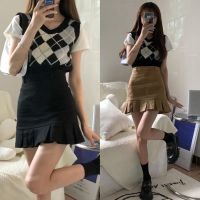 COD ♂ imoq55 store J M Ready Stock Women Mini Skirt Korean Women Style High Waist A Line Pleated Skirt 黑色百褶半身裙女高腰显瘦A字裙短裙包臀裙子