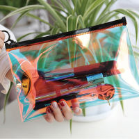 Travel Make Up Box Big Clear Makeup Bag Toiletry Brush Bags Travel Necessary Wash Make Up Box Laser Transparent Cosmetic Bag Beauty Box