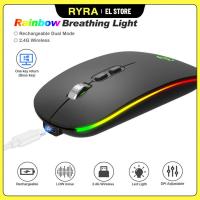 ZZOOI RYRA Tablet Phone Computer Wireless Mouse 2.4G Charging Luminous USB 1600DPI Wireless Mouse Portable Ergonomics Optical Mouse Gaming Mice