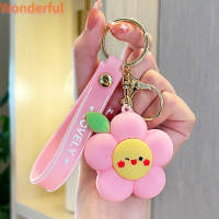 ?【Lowest price】Wonderful พวงกุญแจดอกไม้ยิ้มหวานสุดสร้างสรรค์เครื่องประดับของขวัญคู่รักเด็กผู้หญิงเด็กผู้ชายพวงกุญแจจี้ตกแต่งกระเป๋าเครื่องประดับ