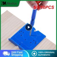 【LZ】 5/8/10PCS Blue Hinge Hole Drilling Guide 35mm 40mm  Locator Hole Opener Template Door Cabinets DIY Tools For Woodworking Hand