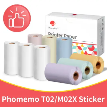 3PK Phomemo Adhesive Transparent Thermal Paper Clear Adhesive