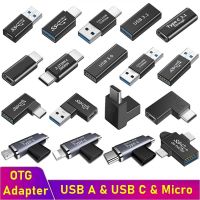 USB C อะแดปเตอร์ OTG Type C ตัวผู้ต่อกับ Micro USB C ตัวแปลง Femable สำหรับ Sam-Sung S21 S20 S10 Xi-Aomi Hua-Wei เครื่องชาร์จ USBC