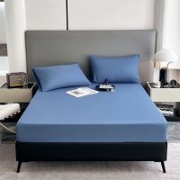 Fitted Sheet Mattress Cover Solid Color Bed Cover Bedding Polyester Cotton Bed Sheets With Elastic Band Bedsheet