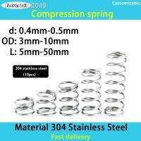 ❆ 304 Stainless Steel Spring Compression Spring Wire Diameter 0.4mm-0.5mm Outer Diameter 3mm-10mm (10pcs)