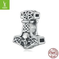 [COD] European and fashion oxidation retro god hammer 925 silver beaded accessories skull mysterious diy beads loose