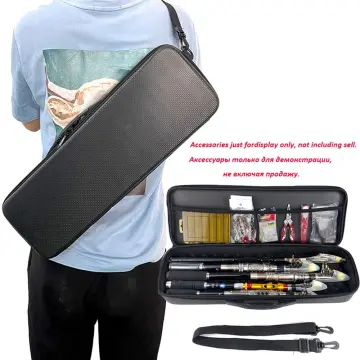 Portable Foldable Fishing Rod Carrier Fish Pole Tools Storage Bag Case
