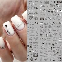 2022 New Design Love Letter Slider Stickers For Nails Sexy Girl Water Transfer Sticker Decal Flower Leaf Manicuring DIY Tip Deco Wall Stickers Decals