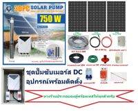 ชุดปั๊มซับเมอร์ส 750W บ่อ3 น้ำออก1.25” MONO 340W 3แผง +อุปกรณ์พร้อมติดตั้ง