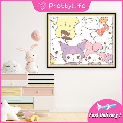 ภาพวาดเพชร Sanrio 5d เต็มไปด้วยเพชรงานปักครอสติช DIY ปักเพชร40x3การตกแต่งบ้านเพชร0ซม./50x40CM