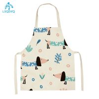 Cartoon Lovely Dachshund Dog Pattern Sleeveless Kitchen Aprons Adult Kids Home Cooking Baking Apron Cleaning Tool Waist Bib Aprons