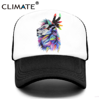 Good quality New CLIMATE Cool Lion Trucker Cap King Lion King Cap Hat African Africa Wildlife Animal Trucker Caps Mesh Cap Hat for Men Versatile hat