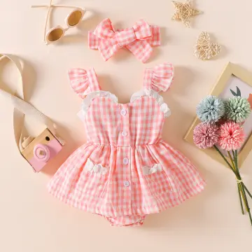 Váy thô Sofia Candy kẻ caro đen trắng cổ vuông sát nách viền ren size SHIN  Baby Closet