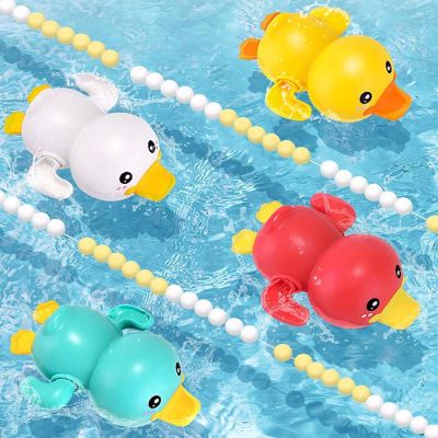 MLS Summer Cute Swimming Game Clockwork Baby Gifts Water floating Bathing Shower Toys Funny Duck Bathtub Toys Rowing Toys