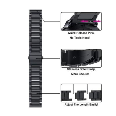 HotMetal สำหรับ Samsung Galaxy นาฬิกา3 4 5เกียร์ S3 Amazfit GTR GTS สแตนเลสสตีลสายรัดข้อมือสำหรับ Watch 4 GT2 3 Pro