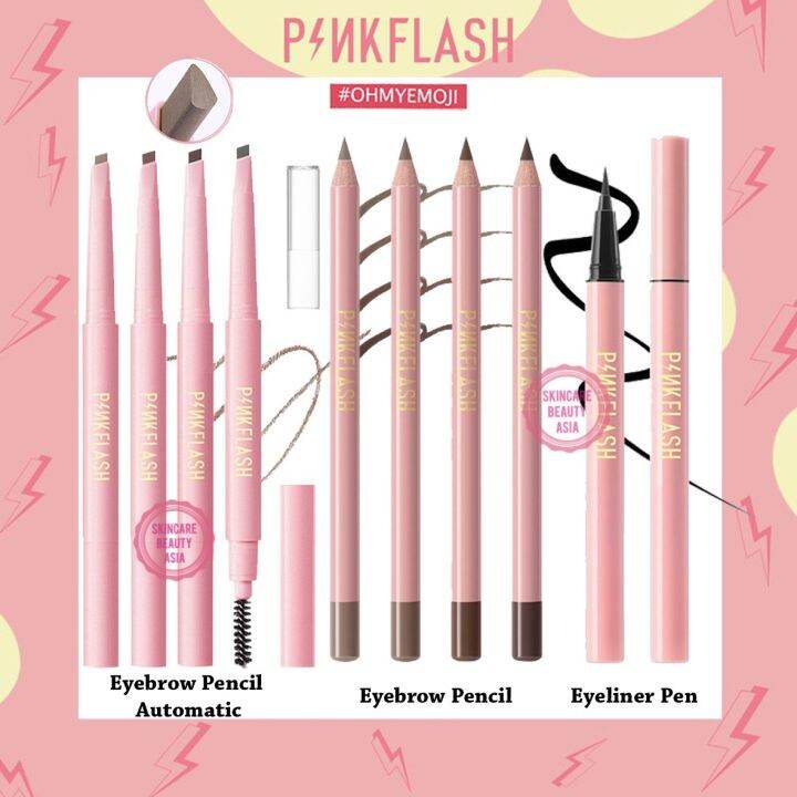PINKFLASH Waterproof Automatic Eyebrow Pencil Lasting 8 hours (PFE09) Pensil Alis Anti Air