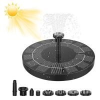 Solar Fountain Pump Portable Bird Fountain Water Fountain Pump 2.5W Solar Powered Fountain Pump With 6 Nozzles Waterproof Bird