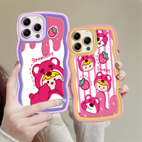 เคส Tongqi สำหรับ Oppo A12 A5s A17 A78 5G A16s A16 A54s A96 A74 A55 A3S A54 A17K A15 A1K A95 A7 A92 A77s Reno 8T A5น่ารักสตรอเบอร์รี่หวาน A76เคสนิ่มขอบลอน Lotso เด็กผู้หญิง