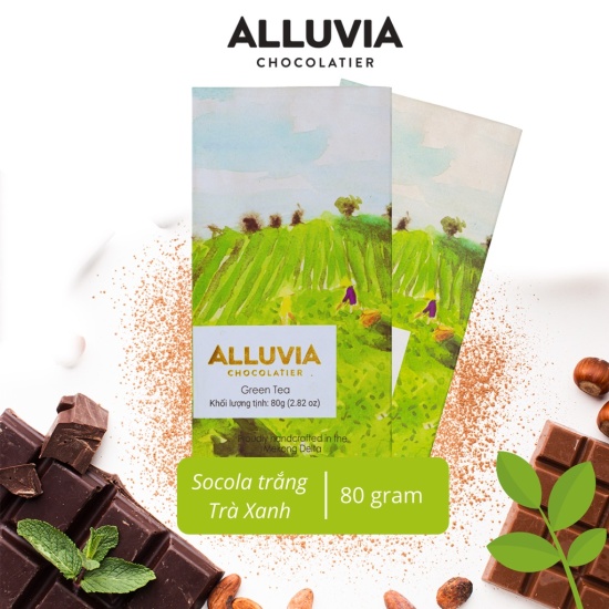 Socola matcha trà xanh nguyên chất nhật bản ngọt ngào alluvia chocolate - ảnh sản phẩm 1