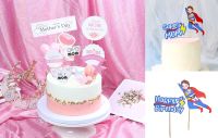 D.I.Y. Happy Mother s Birthday Decoration Cake Paper Flag / Super Mom / I Love You Mom ที่ปักเค้กวันเกิด ป้ายปักเค้ก วันแม่ แม่ รักแม่