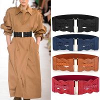 【new】 Woven Wide Waist Belts Shirt Waistband Elastic Buckle Female Girdle Cinturones Para Mujer Ceinture