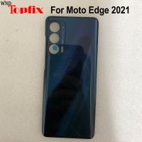 【❉HOT SALE❉】 jiejiu65879742 ใหม่สำหรับ Motorola Edge 2021ฝาครอบด้านหลังกระจกหลังซ่อมบ้านส่วนประกอบสำหรับ Moto Edge ฝา2021