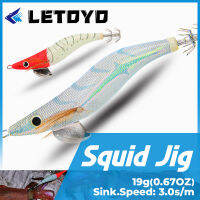 LETOYO เหยื่อตกปลาหมึก Squid jig  การออกแบบไบโอนิคและเอฟเฟกต์เรืองแสงในที่มืด