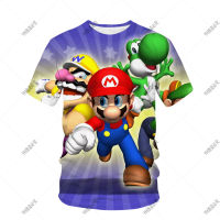 แฟชั่น Marios-Bros เสื้อยืดเด็กเสื้อผ้าท็อปส์เด็กเสื้อยืดเกม3D พิมพ์เสื้อยืดตลกอะนิเมะแขนสั้นเด็กสาวเสื้อผ้า