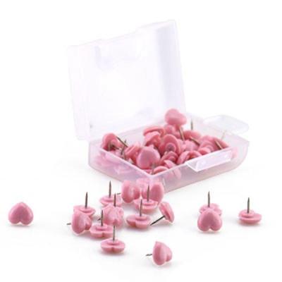 Heart shape 50pcs Plastic Quality Cork Board Safety Colored Push Pins Thumbtack Office School Accessories Supplies