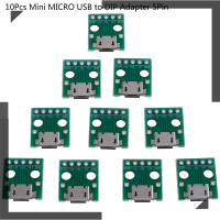 WonderfulBuyinge 10pcs Micro USB to DIP ADAPTER 5Pin FEMALE CONNECTOR PCB Converter BOARD