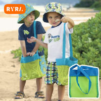 RYRA กระเป๋าเดินทางชายหาดแบบพกพาถุงเก็บของเล่นถุงตาข่ายชายหาดขนาดใหญ่ขนาดเล็กพับเสื้อผ้าเรียงลำดับกระเป๋ากระเป๋าเดินทางกลางแจ้ง