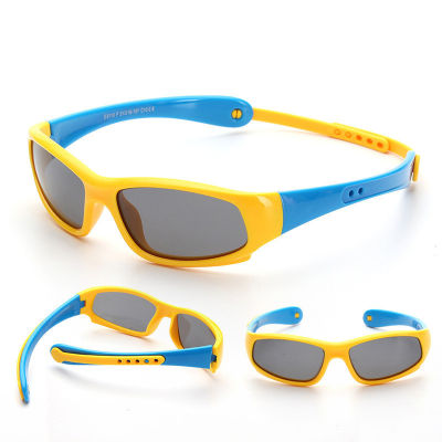เด็กแว่นกันแดด P olarized สำหรับหนุ่มๆสาวๆเด็กซิลิโคนแว่นกันแดดเพื่อสุขภาพ UV400 แว่นตาปรับกีฬาแว่นกันแดดขี่จักรยานขี่วิ่งแว่นตา