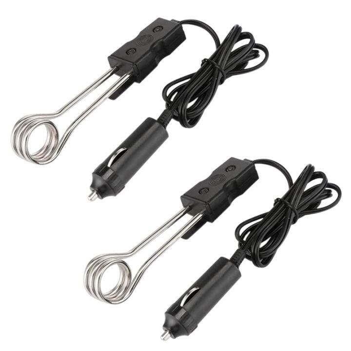 2Pcs Auto Immersion Heater Kettle Travel Immersion Heaters Mobile