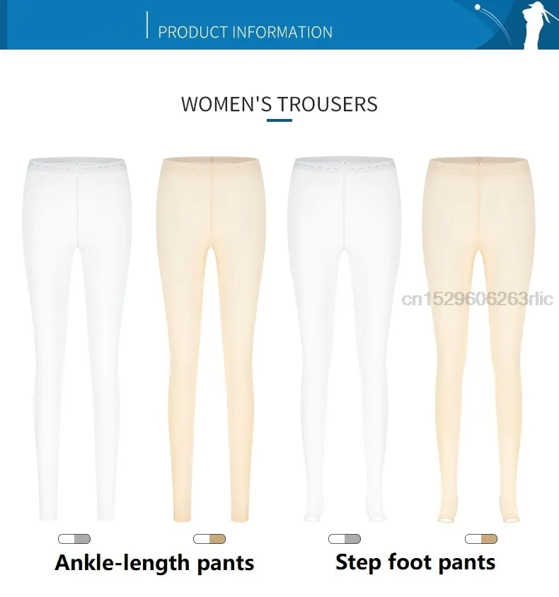 FashionWomen Summer Golf Pants High Elastic Legging Stocking Sunscreen  Panty-Hose Golf Pants Ice Silk Cooling Thin Long Leg Socks