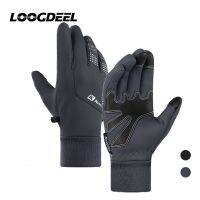 LOOGDEEL Running Gloves Comfortable Full Finger Warmth Waterproof Non-slip Finger Touch Screen Outdoor Women Men Runnning Gloves