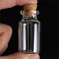 10pc 12ml Mini Cork Stopper Small Glass Bottles Container Wish Jewelry Craft 45x24mm Christmas Wedding Birthday Party Decoration