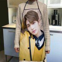 KPOP เด็กเร่ร่อน Hwang Hyunjin Kitchen Apron อาหารเย็นทำอาหารผ้ากันเปื้อนสำหรับผู้ใหญ่อุปกรณ์เบเกอรี่เครื่องมือทำความสะอาดผ้ากันน้ำ