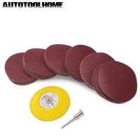 61pc/set 75mm 80-600 Mixed Grit Sander Disc Sanding Disk Sand Paper with 3 inch Polish Pad Plate for Dremel 4000 Abrasive Tools