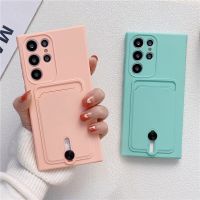 Card Bag Candy Color Phone Case For Samsung S23 S22 Ultra S22 S21 Plus S20 S21FE A52 A72 A71 A32 4G Shockproof Protection Cover