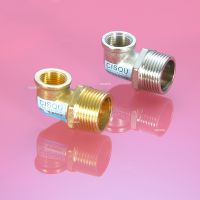 1Pcs Brass Elbow Connector Water Fuel Gas Copper Adapter Coupler Heating Facility Pipeline Joint BSP 1 Malex1/2 Female Thread