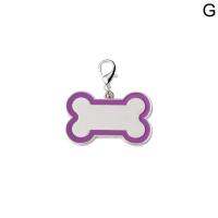 Pet Collar Tag Cartoon Claw Print Pet Colored Glazed Pendant Collar Bone Identity F4Z9