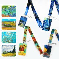 Van Gogh Art Vintage Lanyard For Keys Chain ID Credit card Cover Pass Mobile Phone Charm Neck Straps Badge Holder Accessories